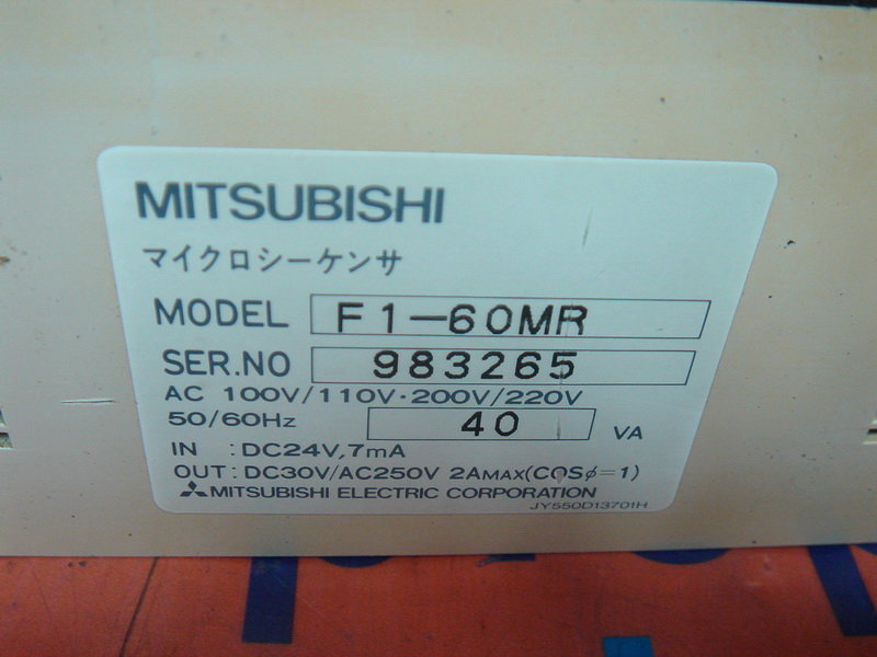 MITSUBISHI MELSEC F1-60MR - 裕益科技自動化設備可程式編碼器PLC分散式控制系統DCS